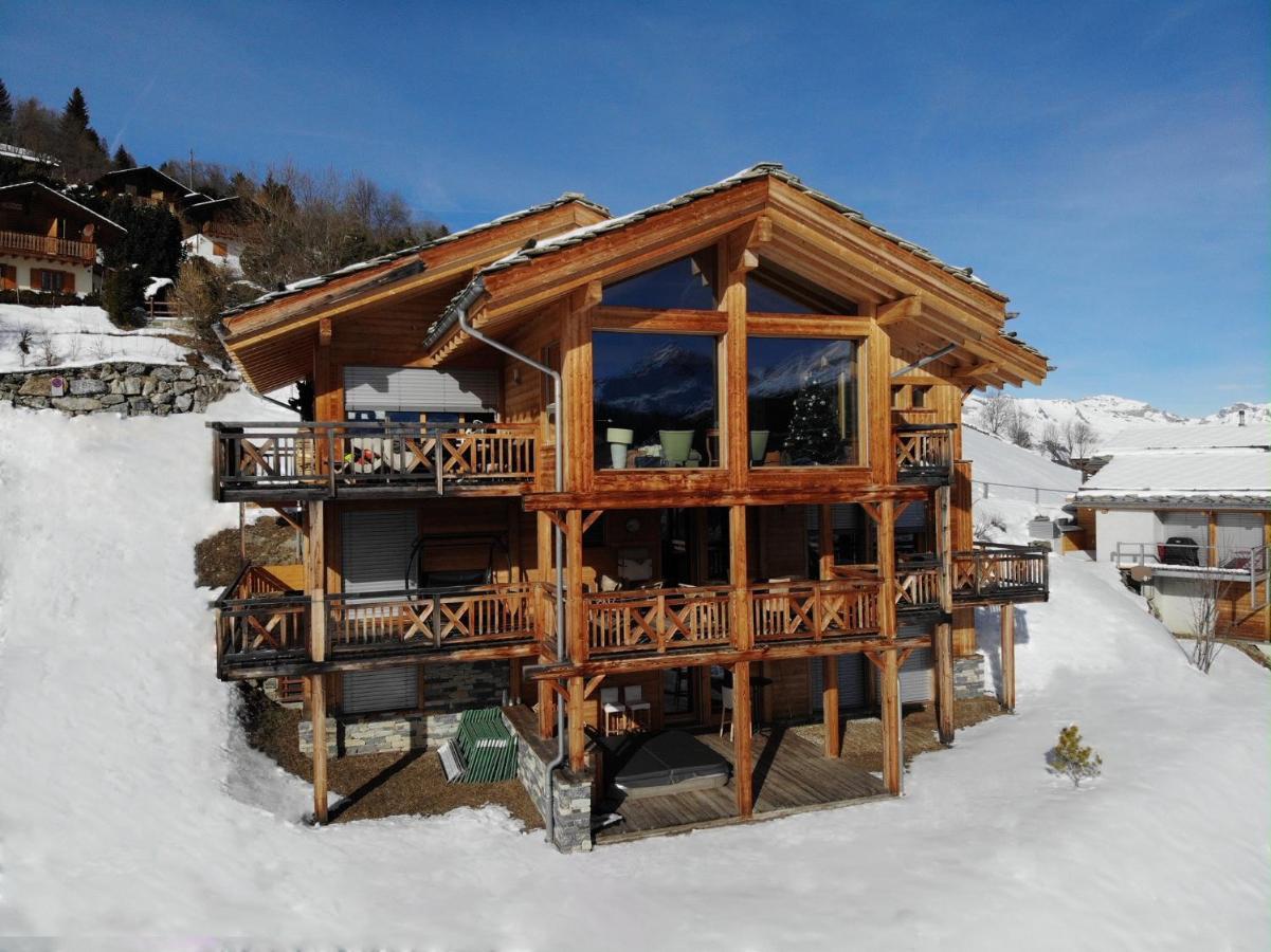 Etoiles des Neiges LUXE&JACUZZI chalet 12 pers Hérémence Exterior foto