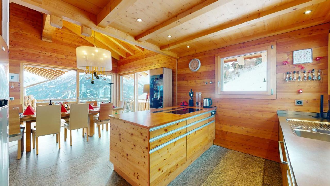Etoiles des Neiges LUXE&JACUZZI chalet 12 pers Hérémence Exterior foto