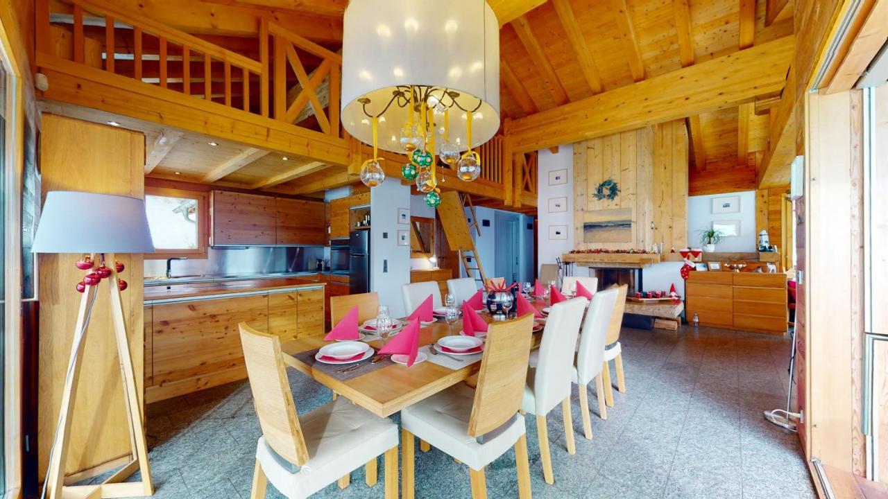 Etoiles des Neiges LUXE&JACUZZI chalet 12 pers Hérémence Exterior foto