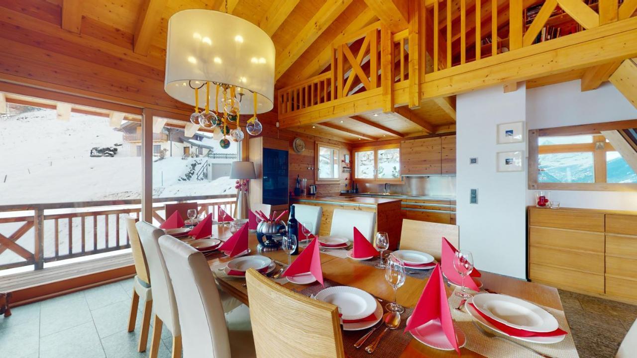 Etoiles des Neiges LUXE&JACUZZI chalet 12 pers Hérémence Exterior foto